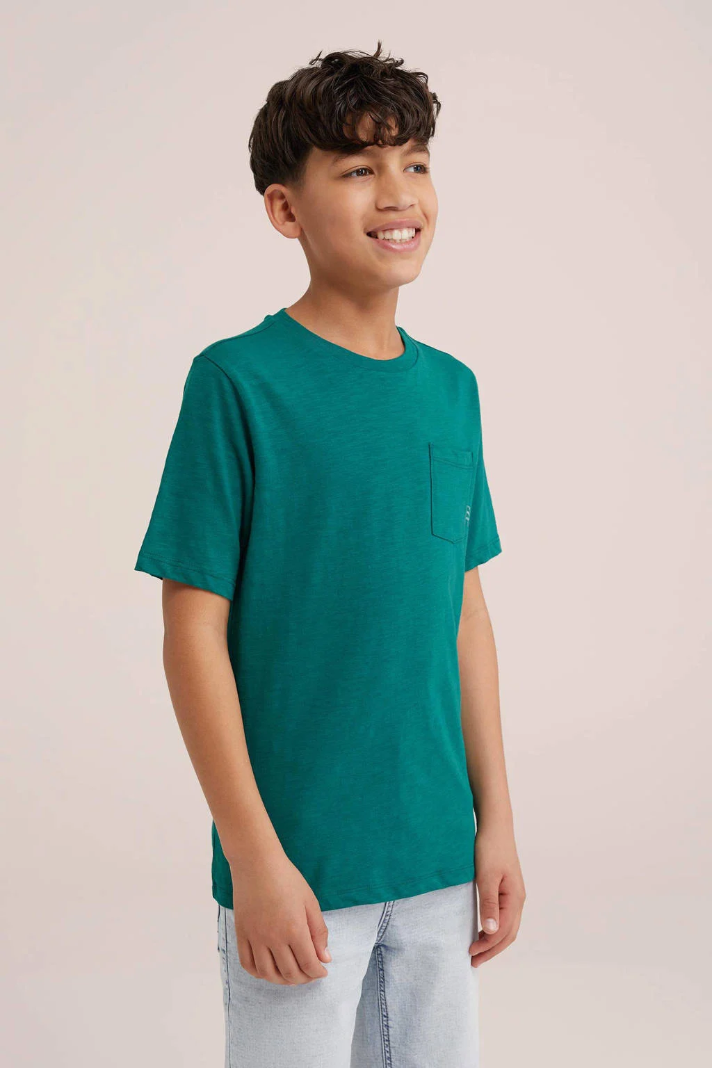WE Fashion T-shirt donkergroen