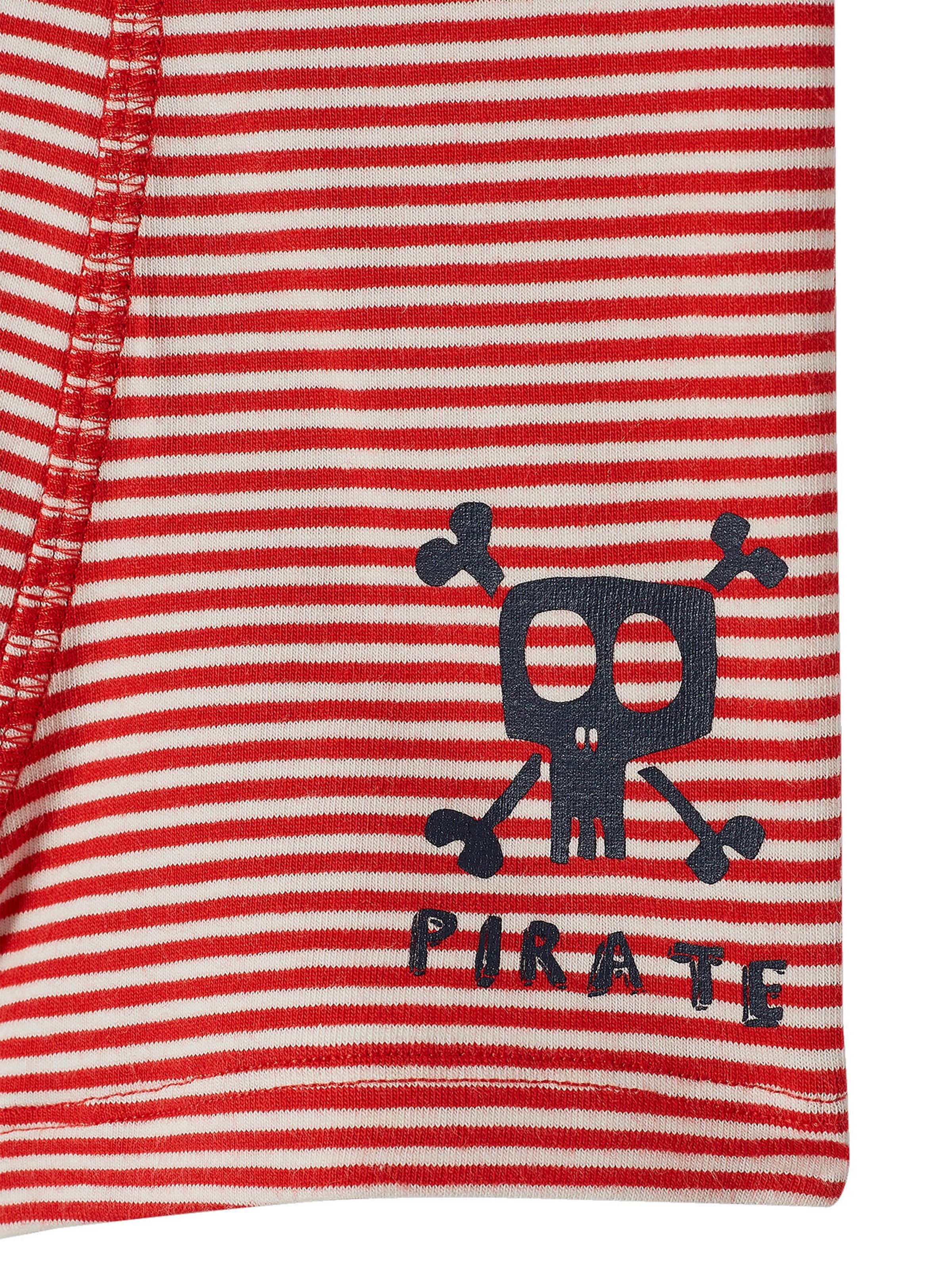 Vertbaudet 5er-Pack Jungen Boxershorts, Piraten pack marine/rot