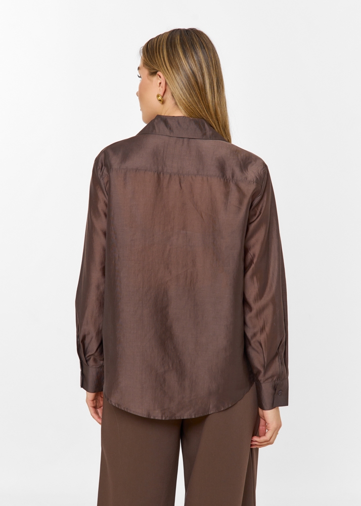 Nikki blouse choco bruin