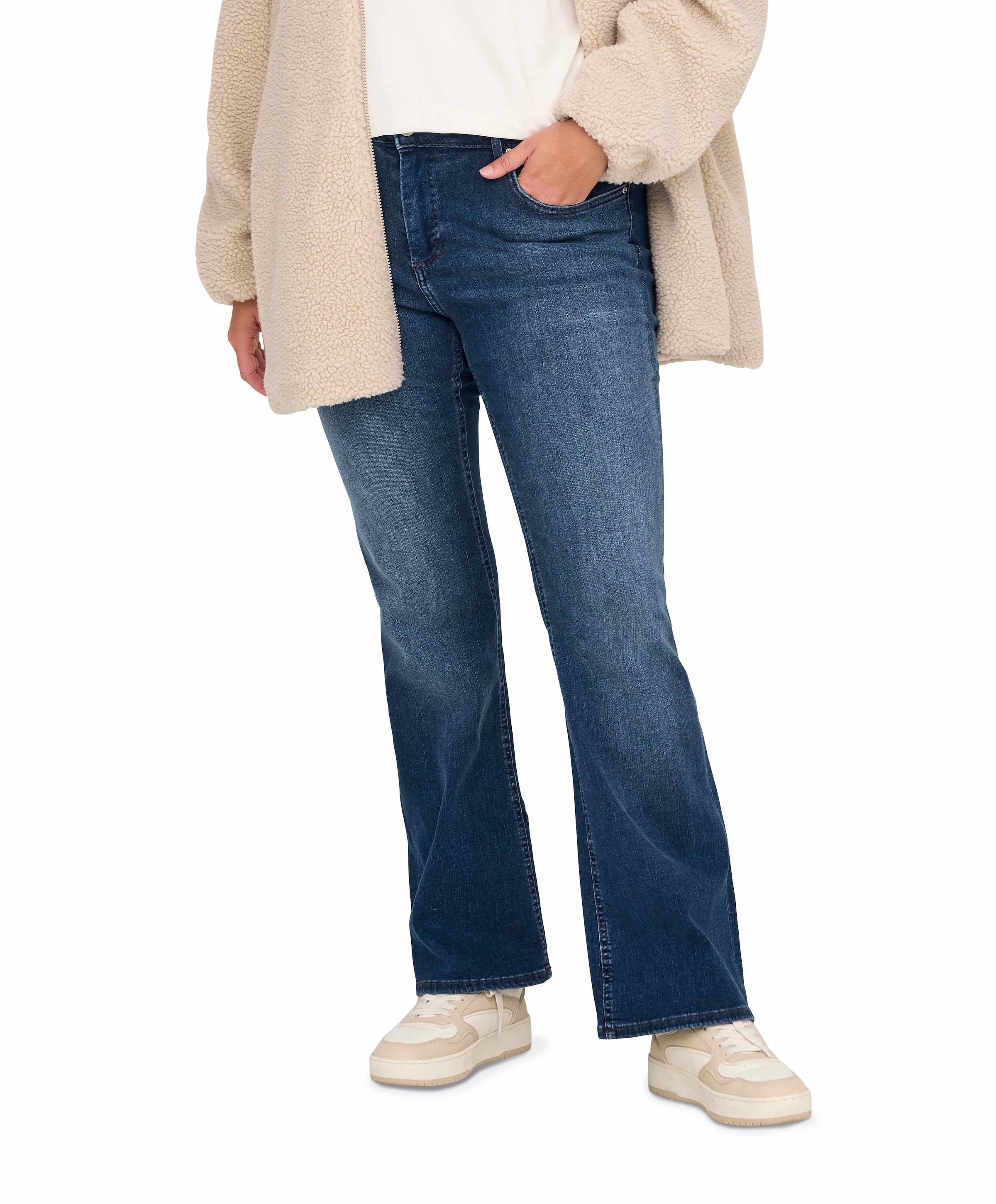 Only Carmakoma CARWILLY HW FLARED DNM TAI021 NOOS jeans blauw