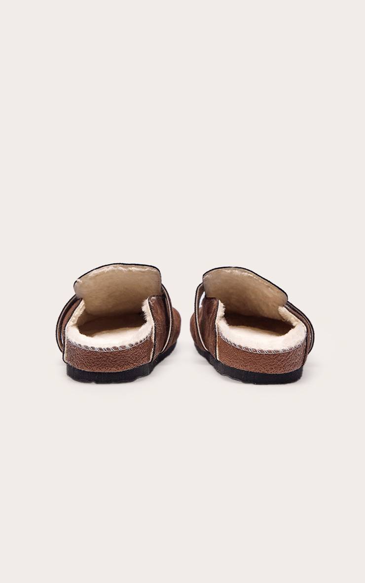 Chocolat Mules En Synthétique Doublées De Synthétique