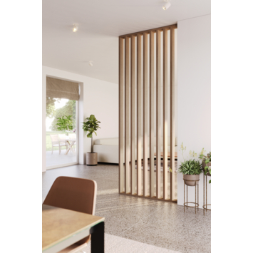 Roomdivider complete set bruin eiken 260x100 cm
