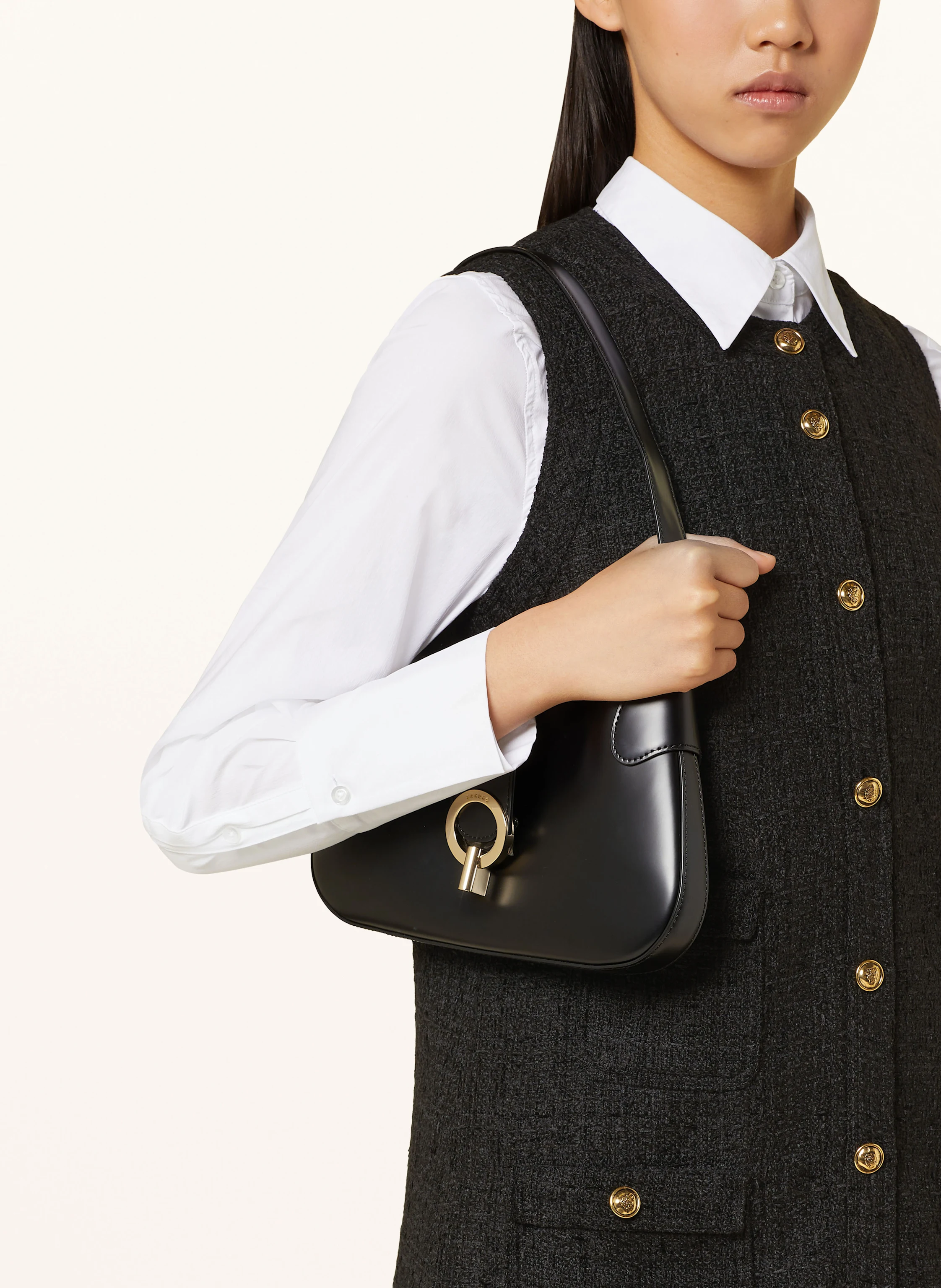 SANDRO Tweed-Kleid
