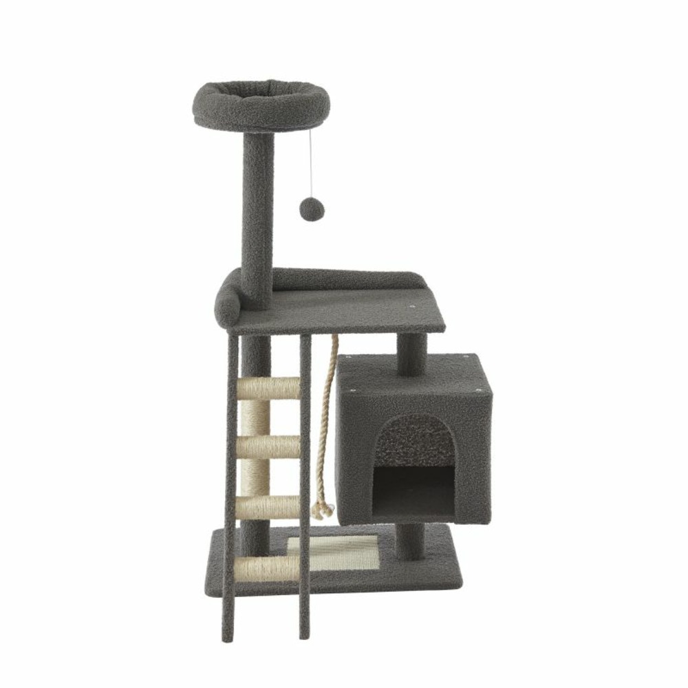 Arbre à chat calypso tissu bouclette gris foncé