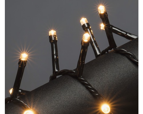 Konstsmide LED-clusterlichtketting met 4,38 m + 3 m aansluitdraad, 400 LED's, amberkleurige lichtkleur