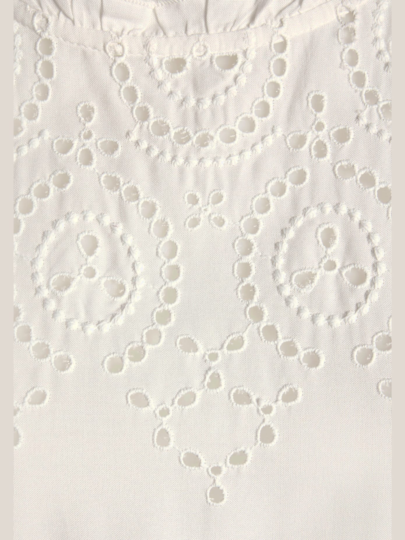 Chemisier avec broderie ajourée