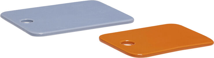Hübsch Amare Smørplatter Lyseblå/Orange sæt af 2 Lyseblå,orange