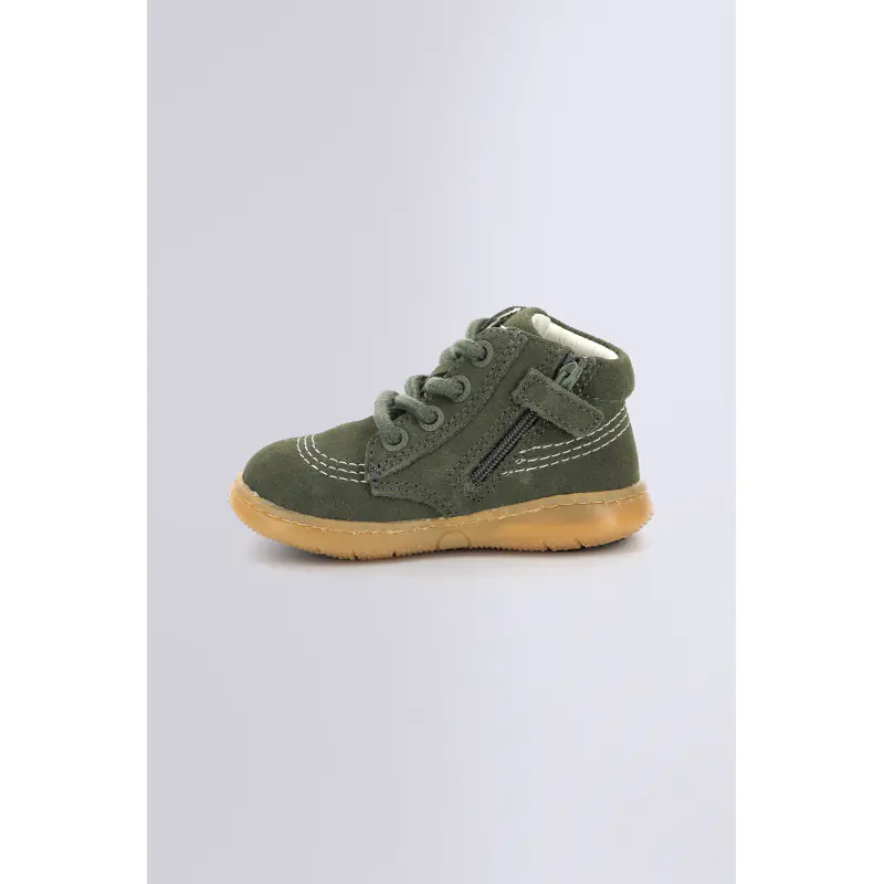 KICKBUBBLY KAKI BOTTILLONS Cuir Mixte