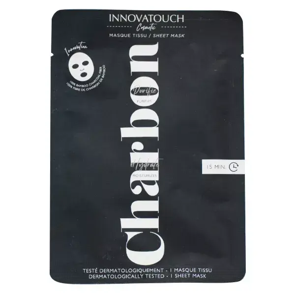 Máscara facial peel-off de carvão ativado Innovatouch, uso único, 10ml