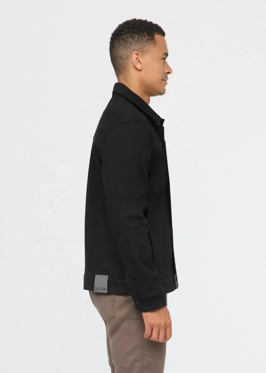 Duer Tech Fleece Denim Jacket Black
