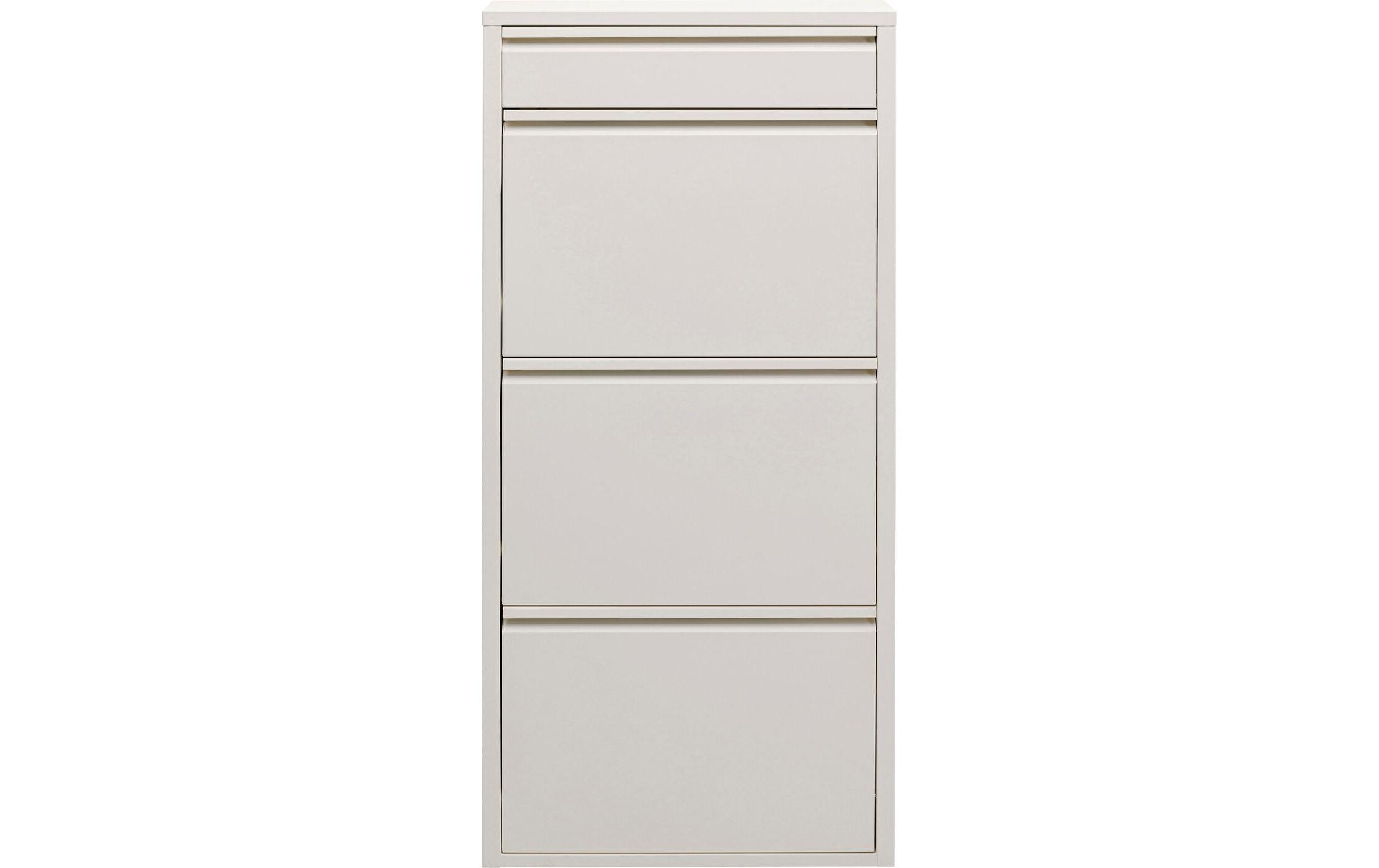 Schuhschrank Caruso 3 plus 1 50 x 115 cm, Beige<br>Schuhschrank mit kleinem Fach für Accessoires