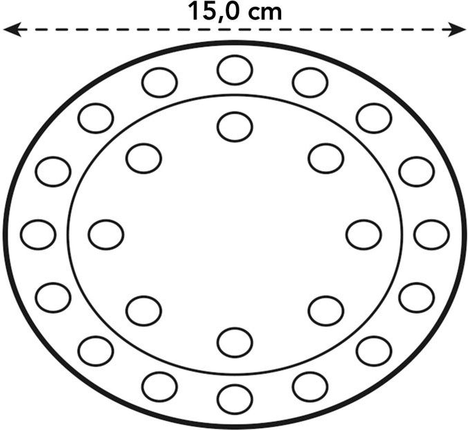 Elho vloerbeschermer transparant D 15 H 1,5 cm