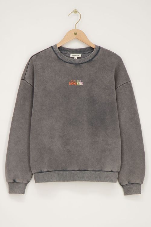 Donkergrijze sweater 