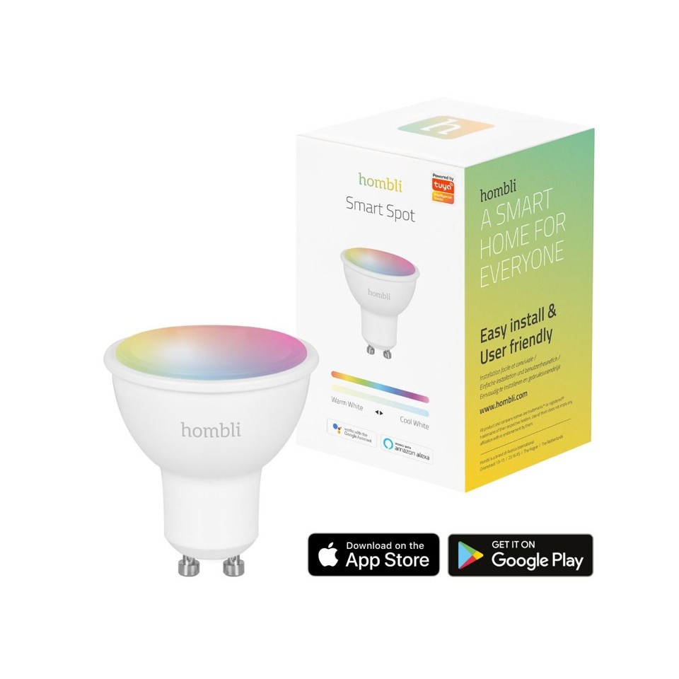 Hombli - Smart Spot GU10 RGB + CCT Dæmpbar hvid og farve