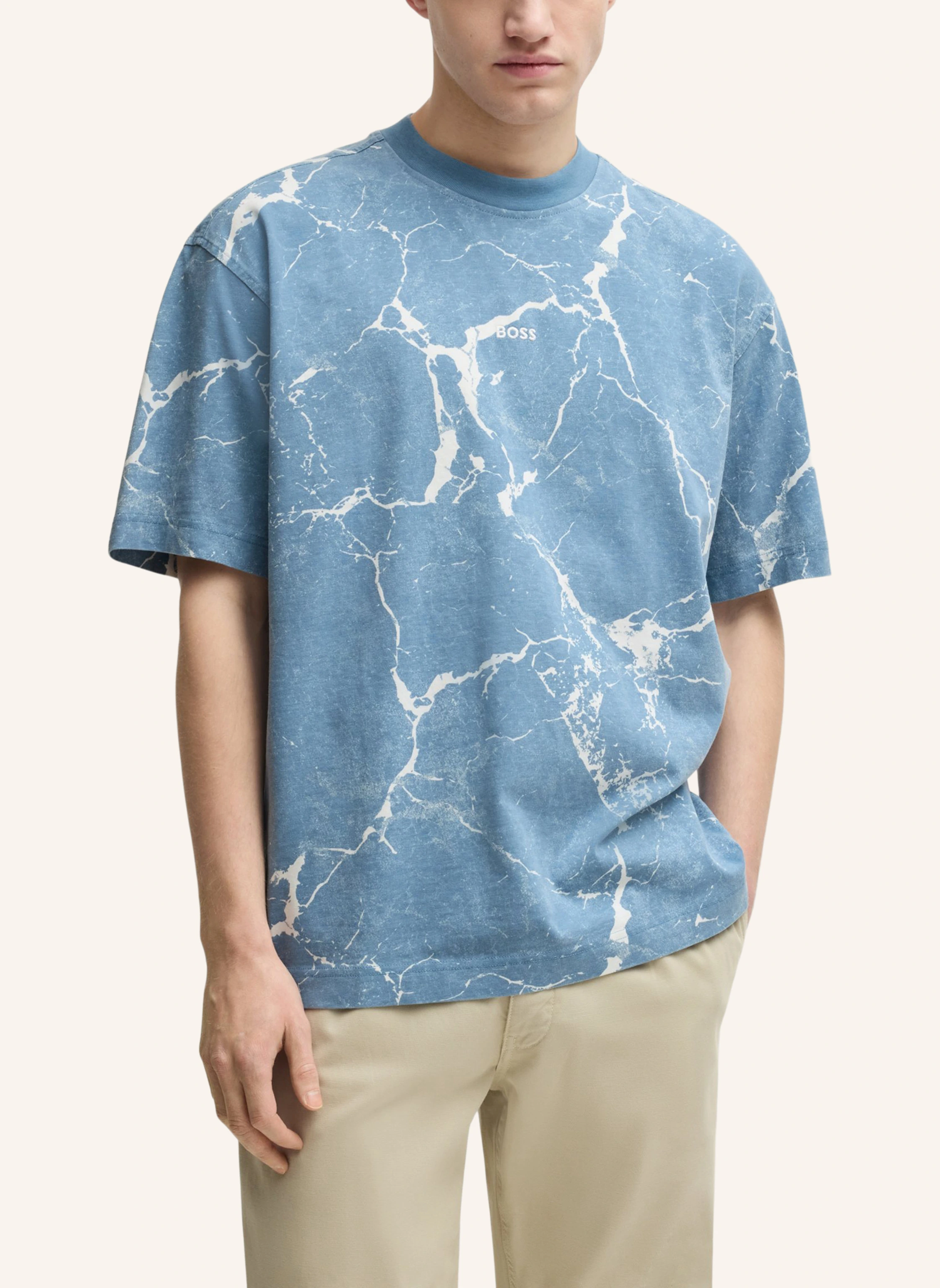 BOSS T-Shirt TE_CRINKLEDESERT Relaxed Fit