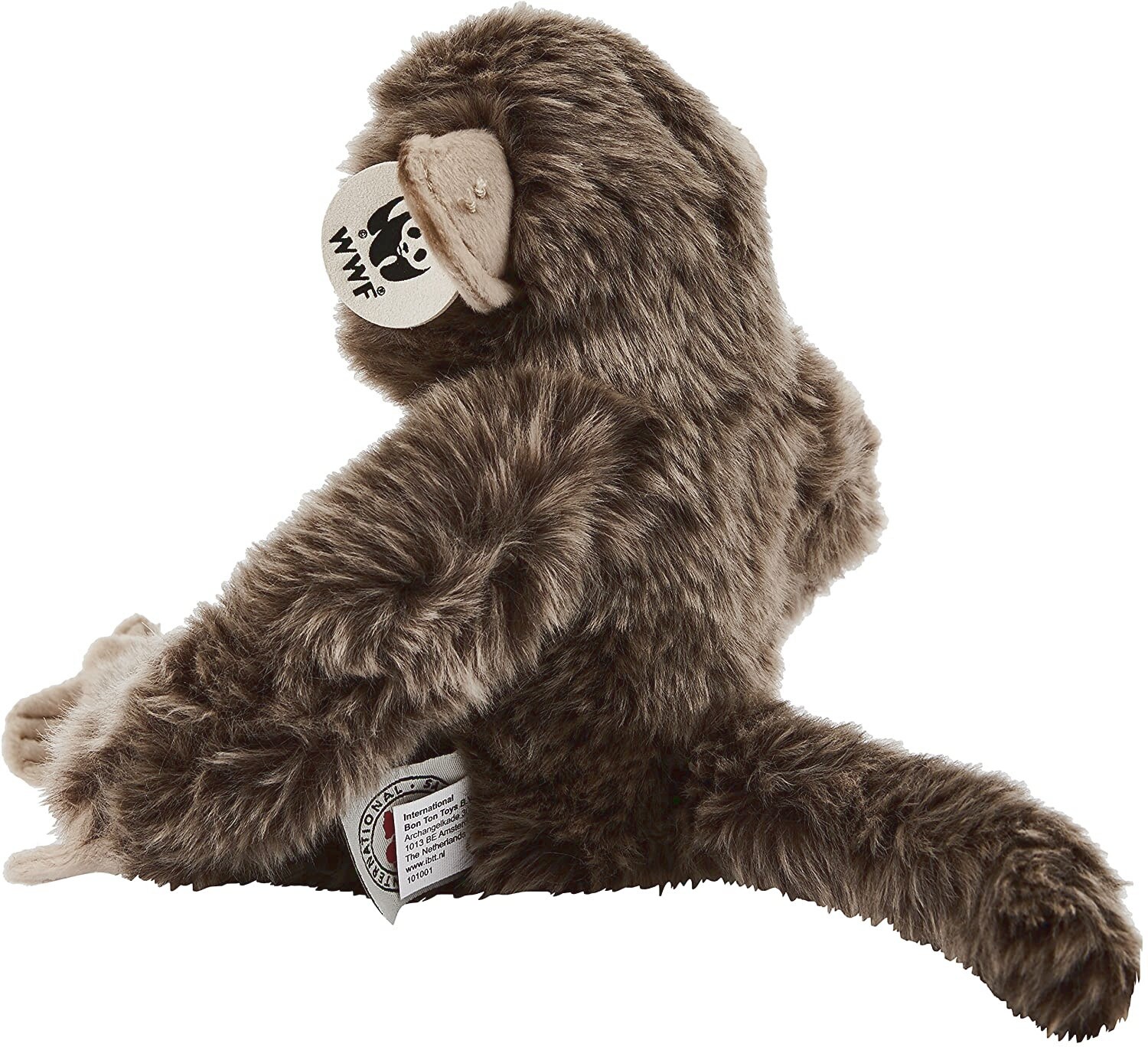 WWF Plüschtier - Affenbaby graubraun (23cm) Plüschtier Kuscheltier lebensecht Affe Äffchen