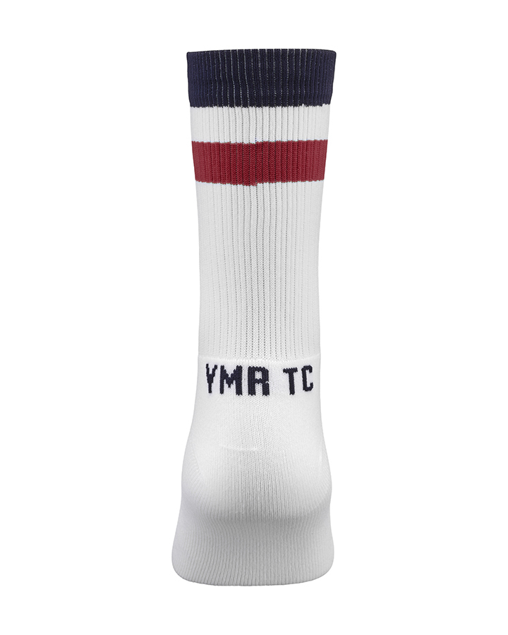 YMR Åsunden Mid Crew Socks Off White/Burgundy