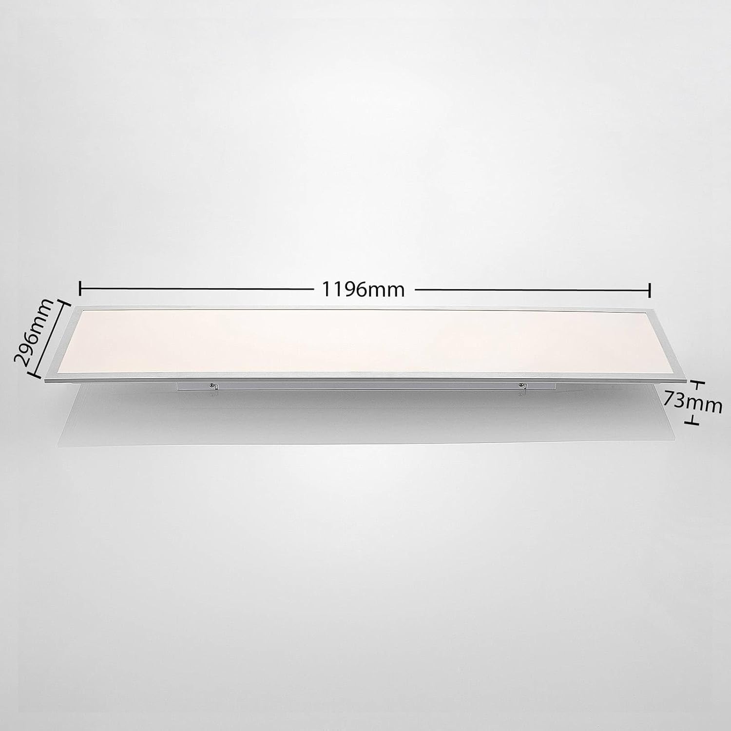 Lindby LED Panel Stenley dimmbar mit Leselampe (Modern) in Weiß (1 flammig,) - Bürolampe Deckenlampe Deckenleuchte Lampe Küchenleuchte