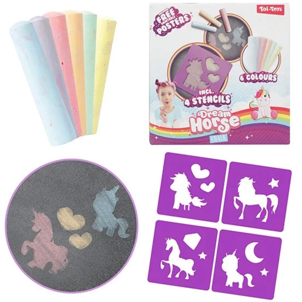 Einhorn Straßenkreide mit Schablonen Kinder-Kreide