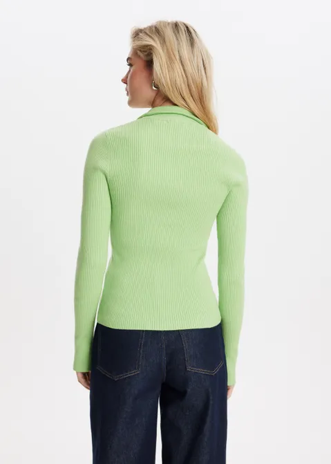 Geribd vest met ritssluiting groen (GRN.L)