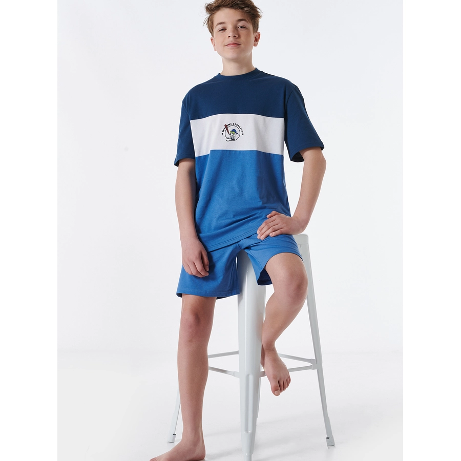 Schiesser Pyjama Organic Cotton jeansblau