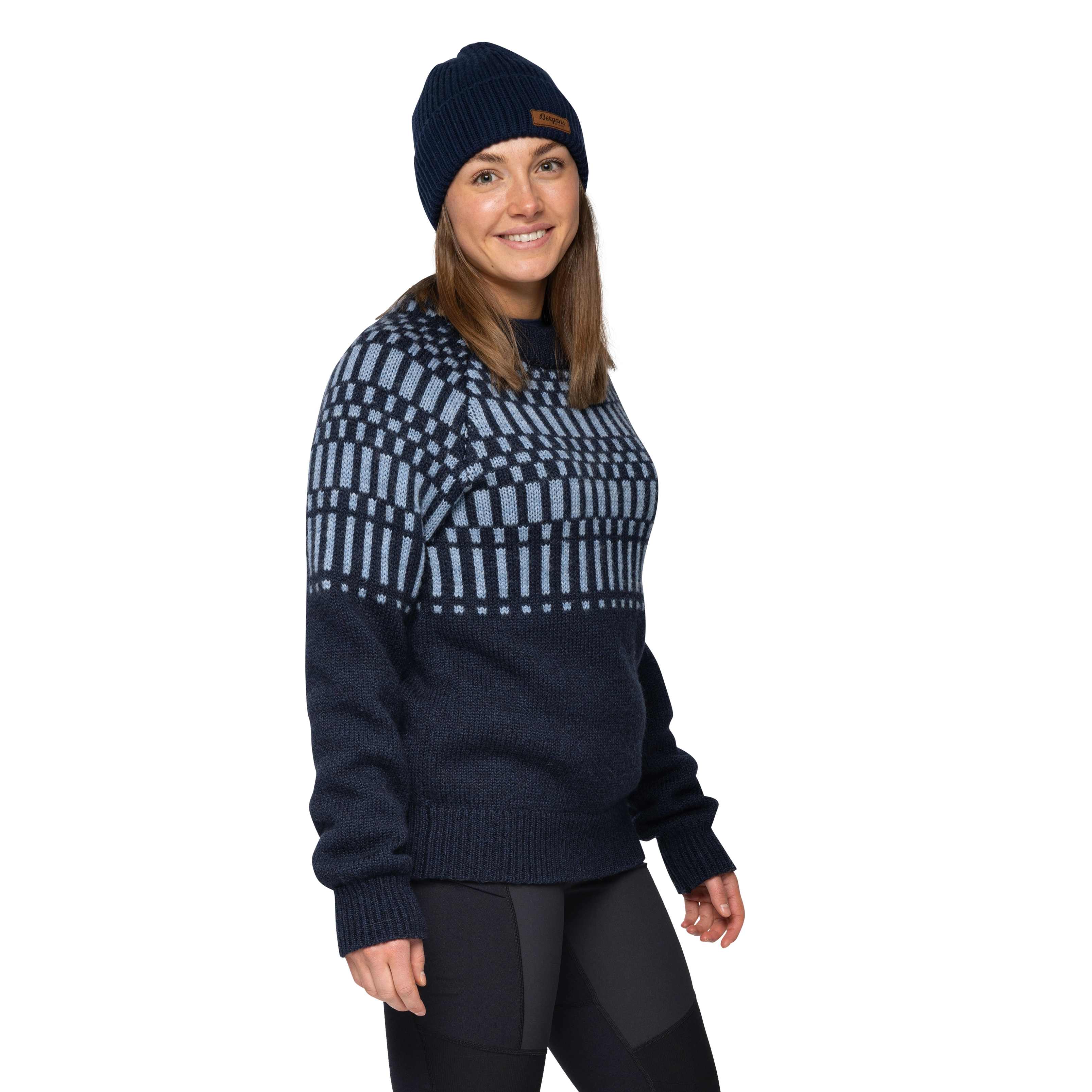 Nordmarka Merino Jumper Women Navy Blue / Husky Blue