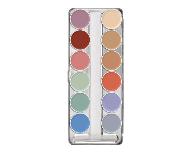 Kryolan - Supracolor Schminkpalette, 12 Farben