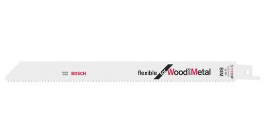 Bosch 2608656034 S1122HF reciprozaagbladen Flexible for Wood and Metal (100 stuks) 225mm