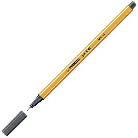 Fineliner - STABILO point 88 - Einzelstift - schwarzgrau
