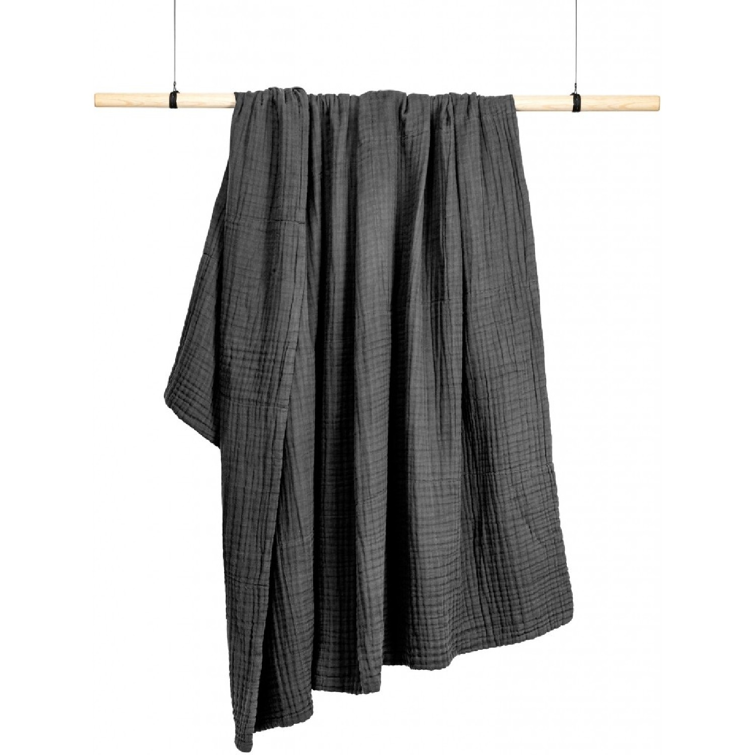 The Organic Company Decke 6-Layer Soft Blanket Dark Grey