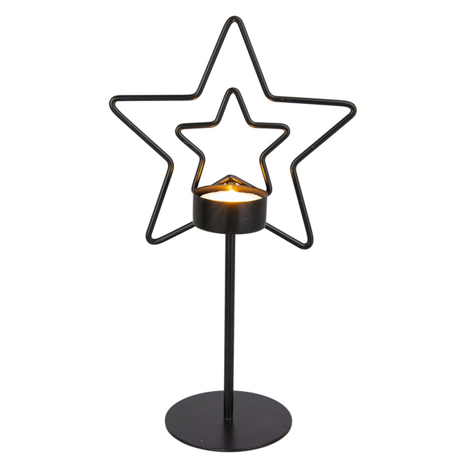 Teelichthalter - Stern - ca. 14 x 8 x 25 cm - 1 Stück