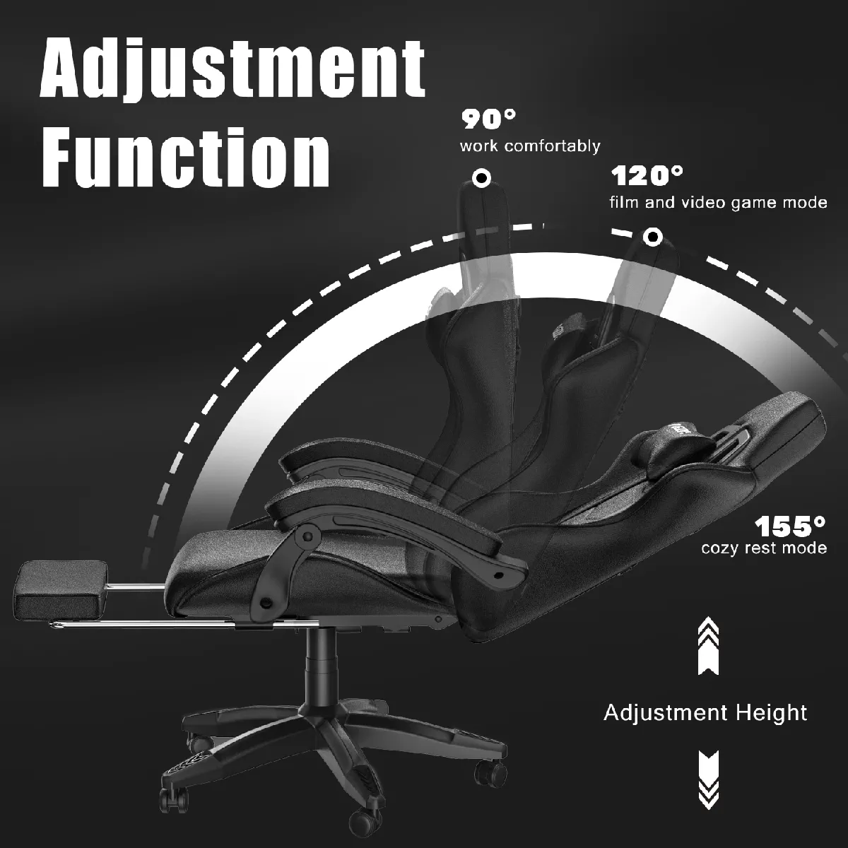 Rattantree Chaise de gaming - Noir