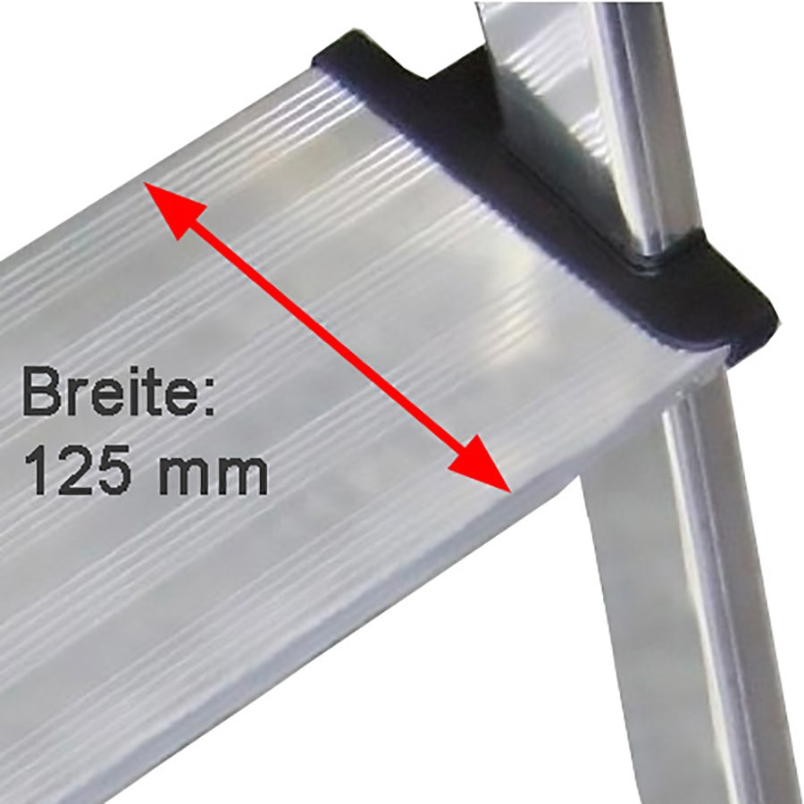 Euroline 22578 Trapladder met veiligheidsbrug en gereedschapsbak, 4 treden