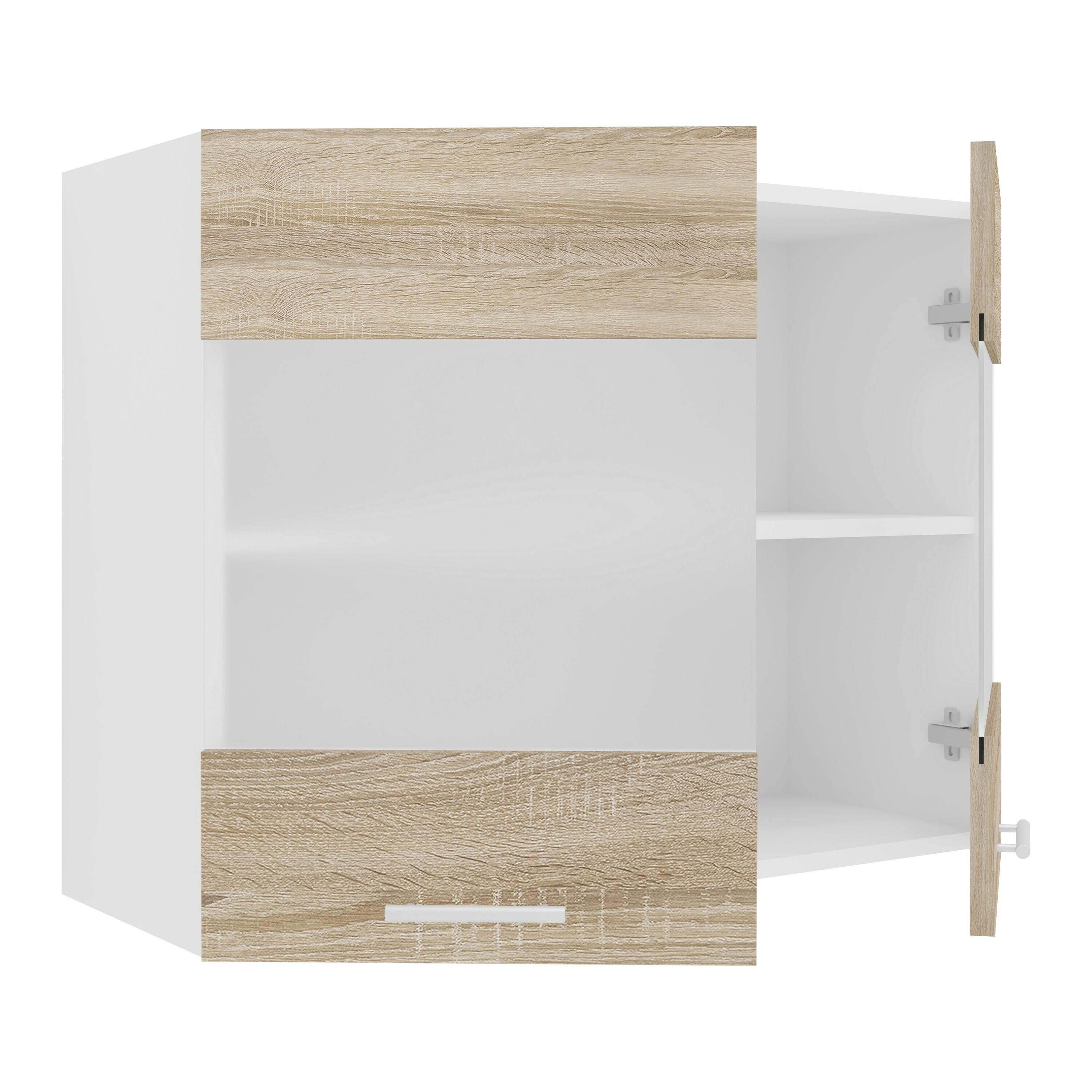 VCM Küchenschrank Breite 80 cm Matt Glastür Hängeschrank Küche Küchenmöbel Esilo