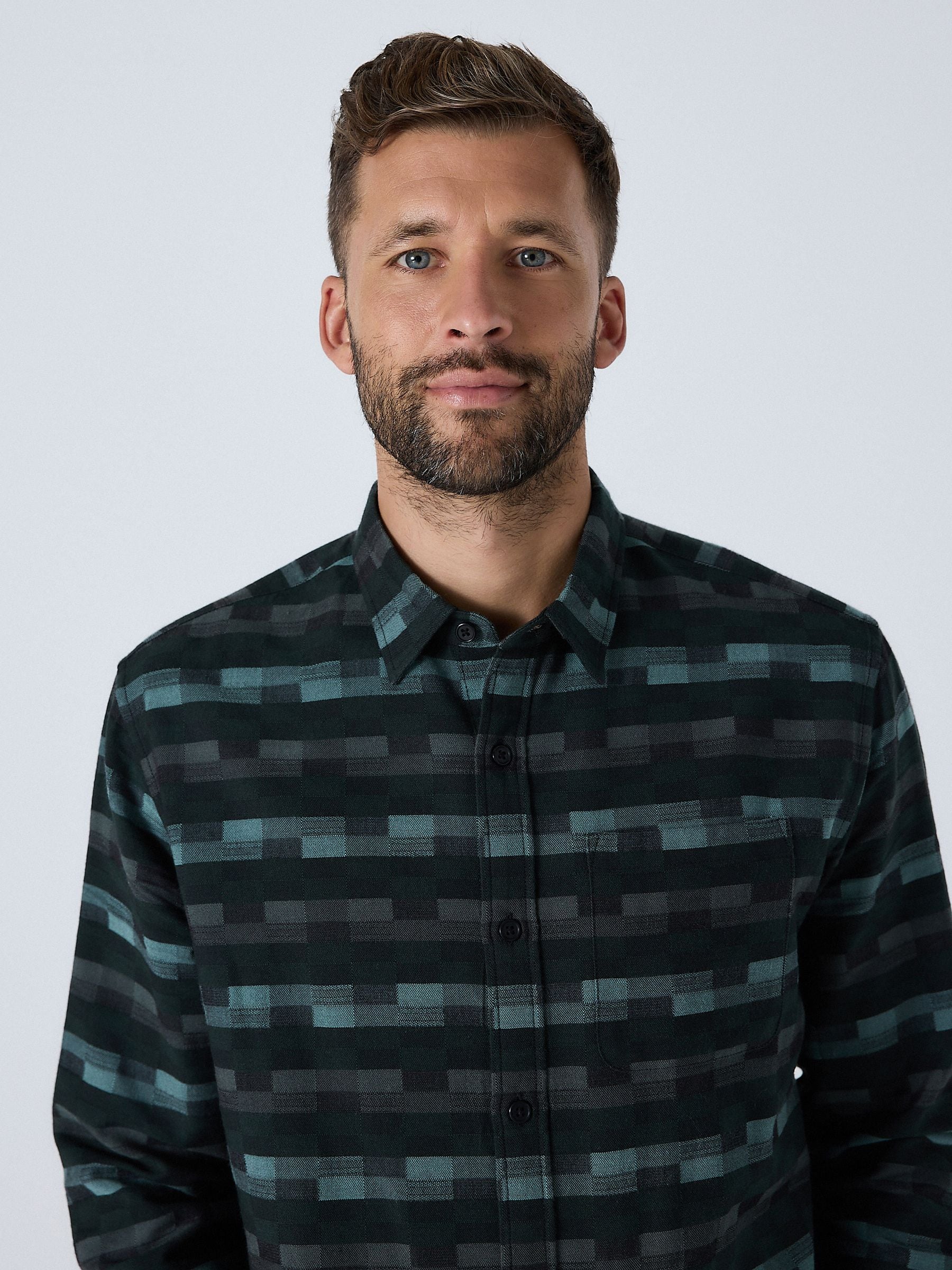 Bruin - Patchwork Check Long Sleeve Shirt