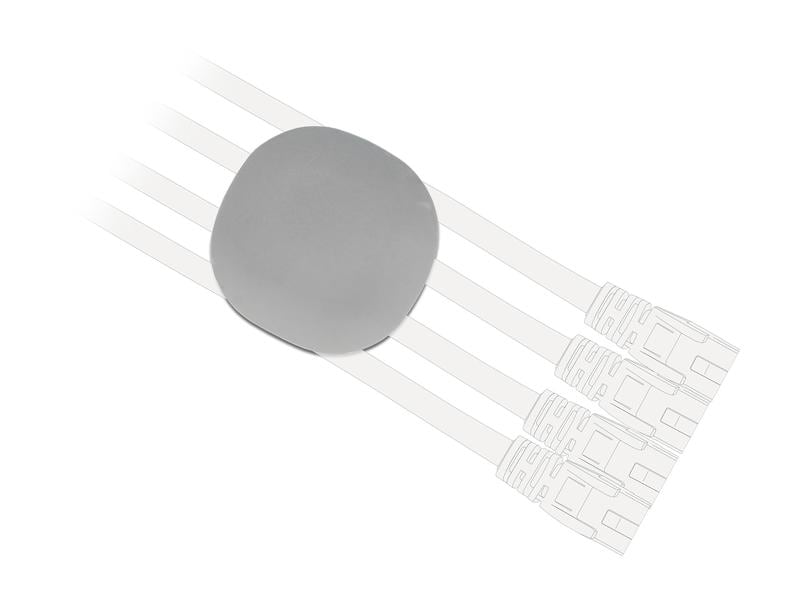 Delock Kabelhalter 14 x 25 mm, 3 Stück mit 4 Durchführungen Delock Kabelhalter selbstklebend Mini mit 4 Durchführungen Set 3 Stück