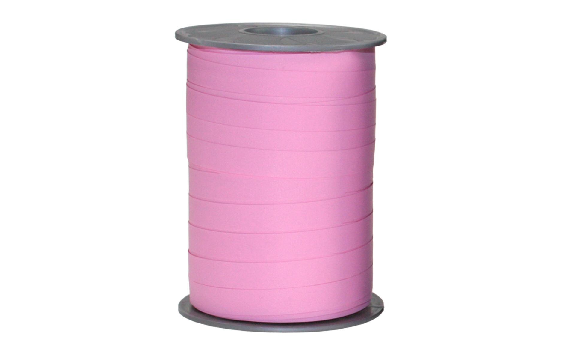 Geschenkband Opak Matt 1 cm x 200 m, HellrosaKräuselband für Geschenke