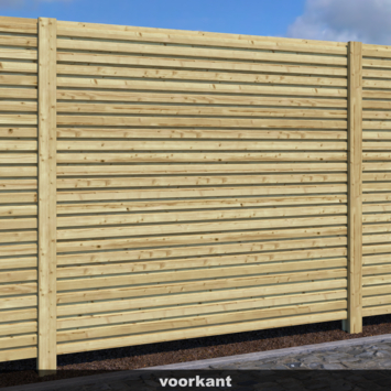 Rhombusprofiel vuren ca. 2,8 x 14,5 cm, lengte ca. 180 cm