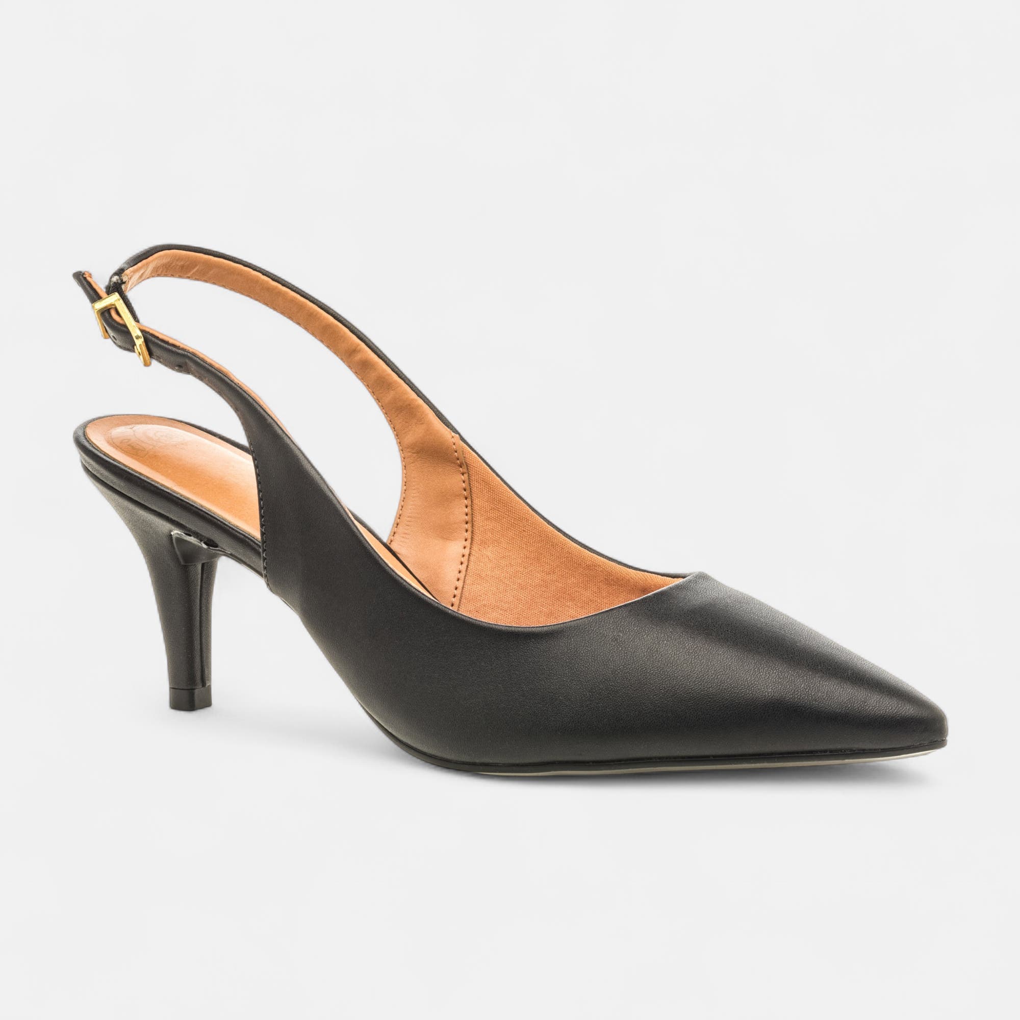 Escarpins avec bride arrière à talon Femme noir