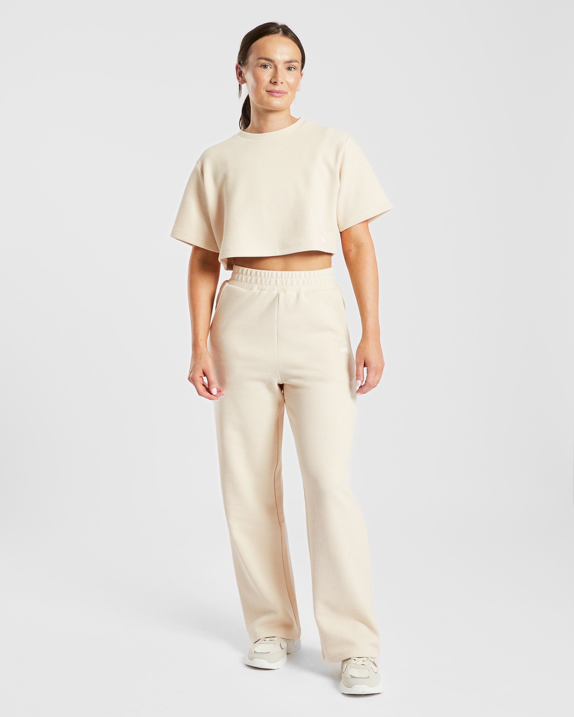 Waffle Boxy Crop Top