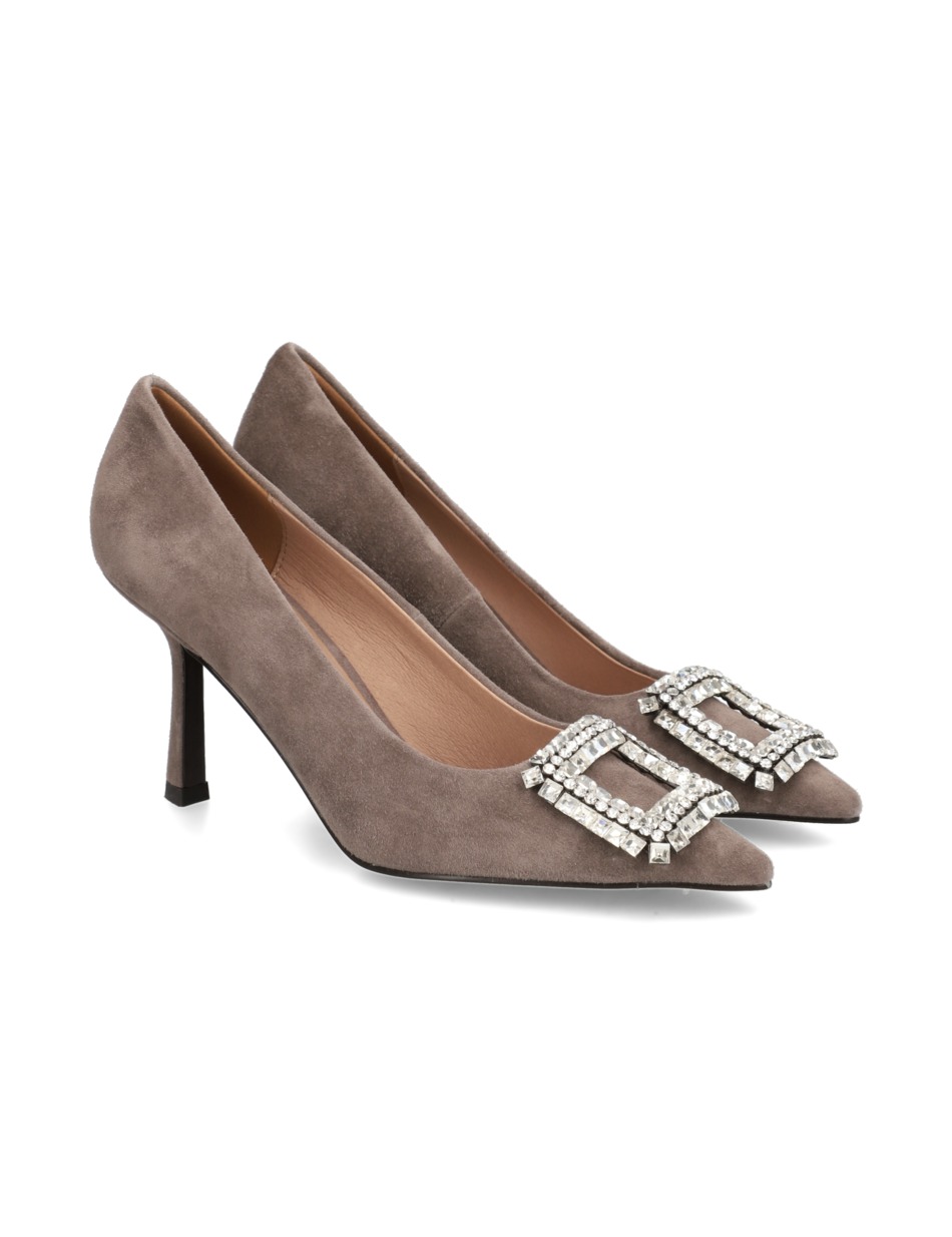 Veloursleder Pumps