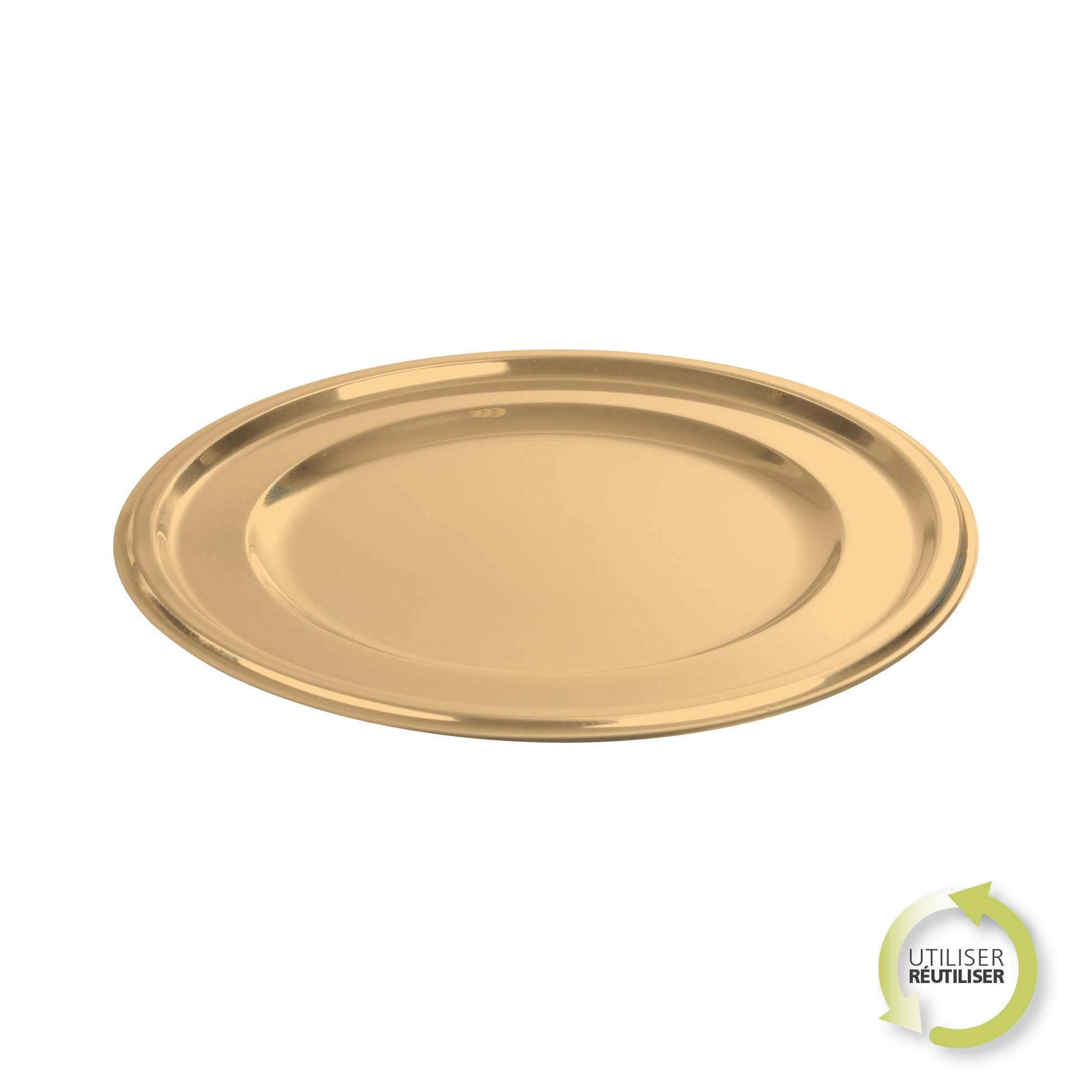 PLATEAUX RONDS 30CM OR X2 PIECES