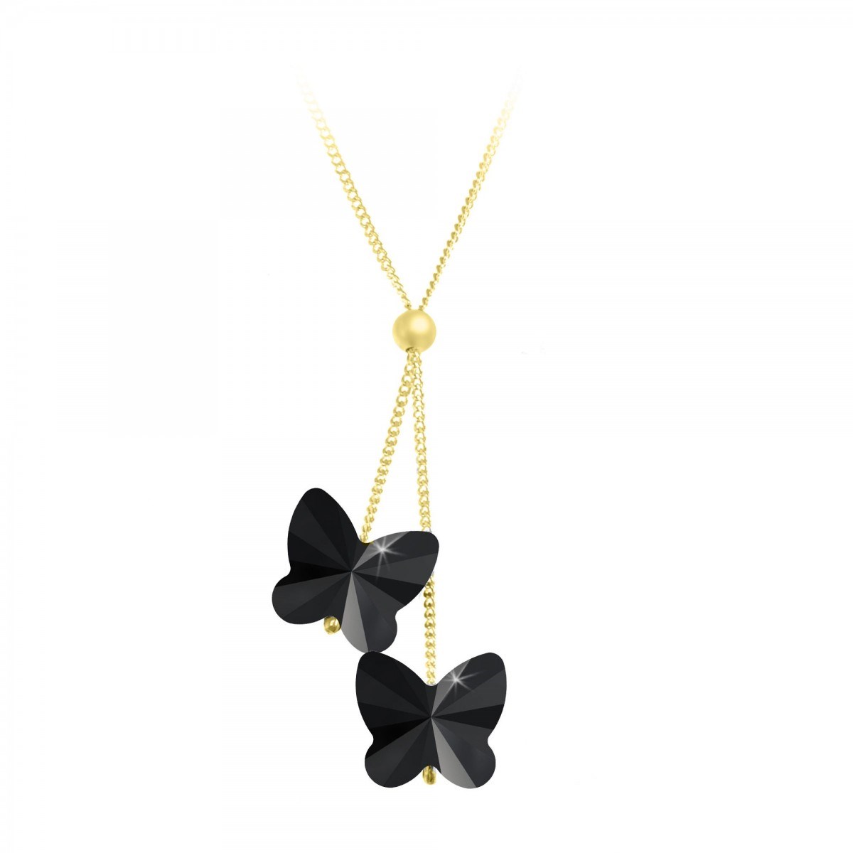 Collier papillons orné de Cristaux scintillants par SC Bohème