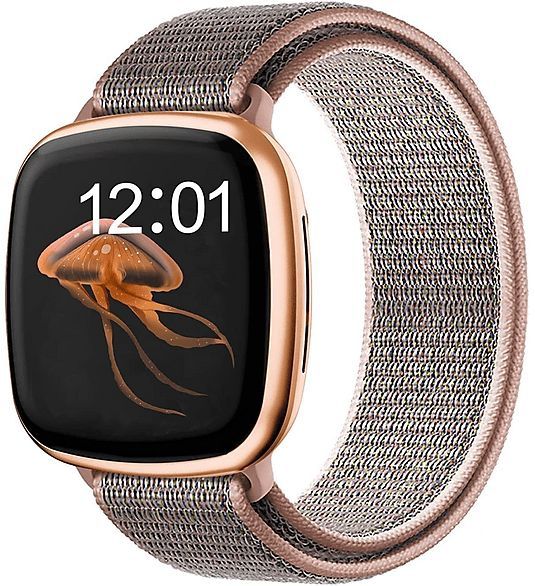 STRAP-IT - Nylon Band - Meerkleurig - Geschikt voor Versa 3 Smartwatch
