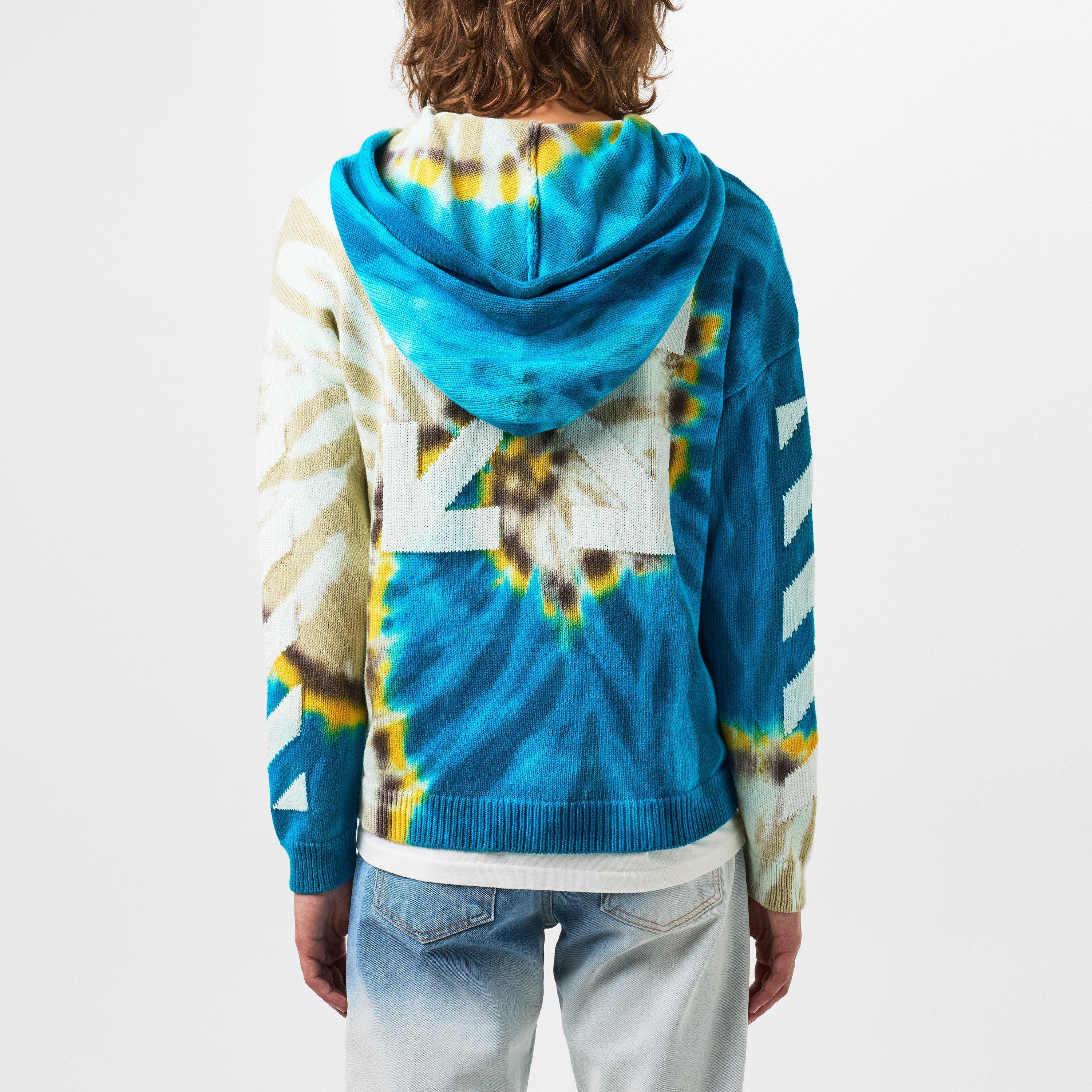 Off White Diag Tie Dye Hoodie