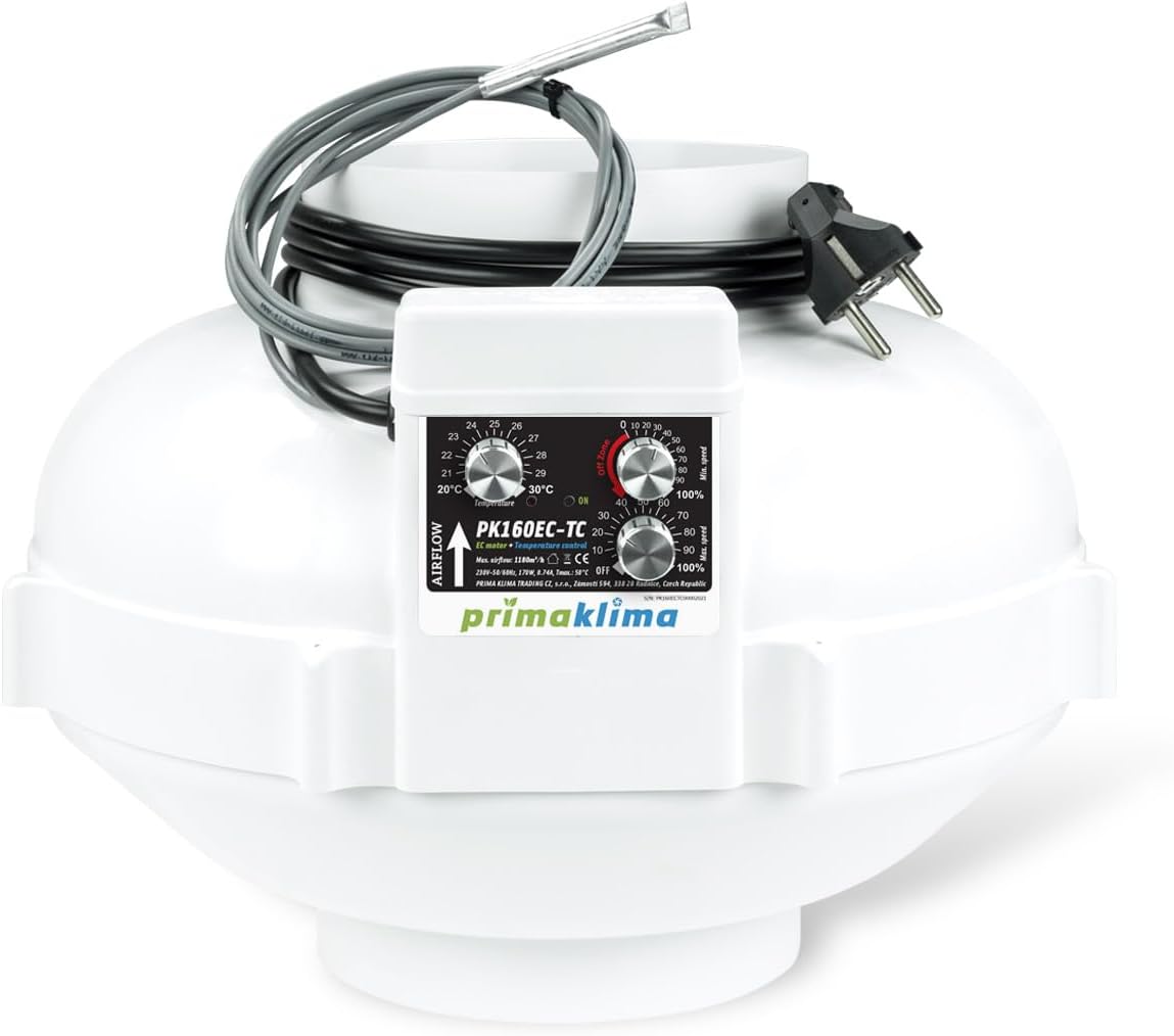 Prima Klima Rohrventilator PK160EC-TC bis 1180 m³/h