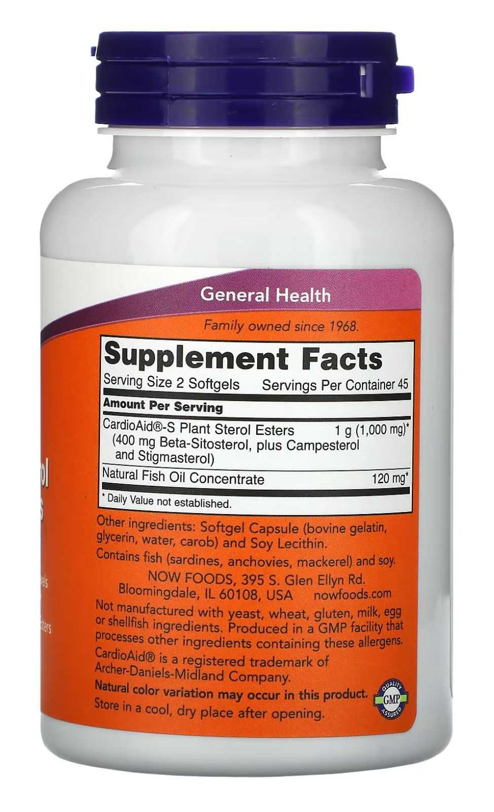 NOW Foods Esteróis Vegetais Beta-Sitosterol 90 Cápsulas Gelatinosas