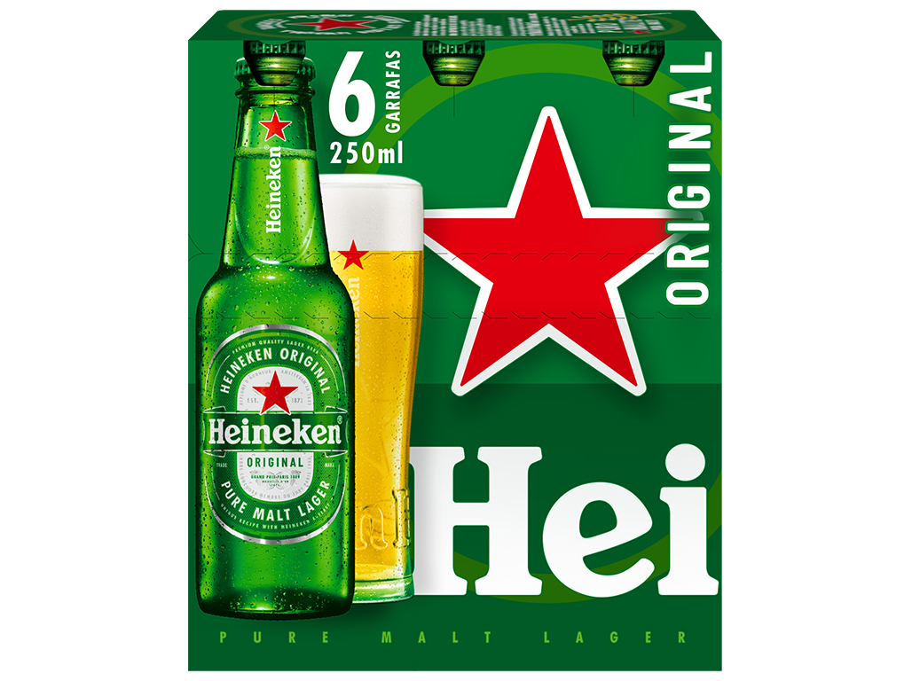 CERVEJA HEINEKEN COM ÁLCOOL TARA PERDIDA 6X0.25L