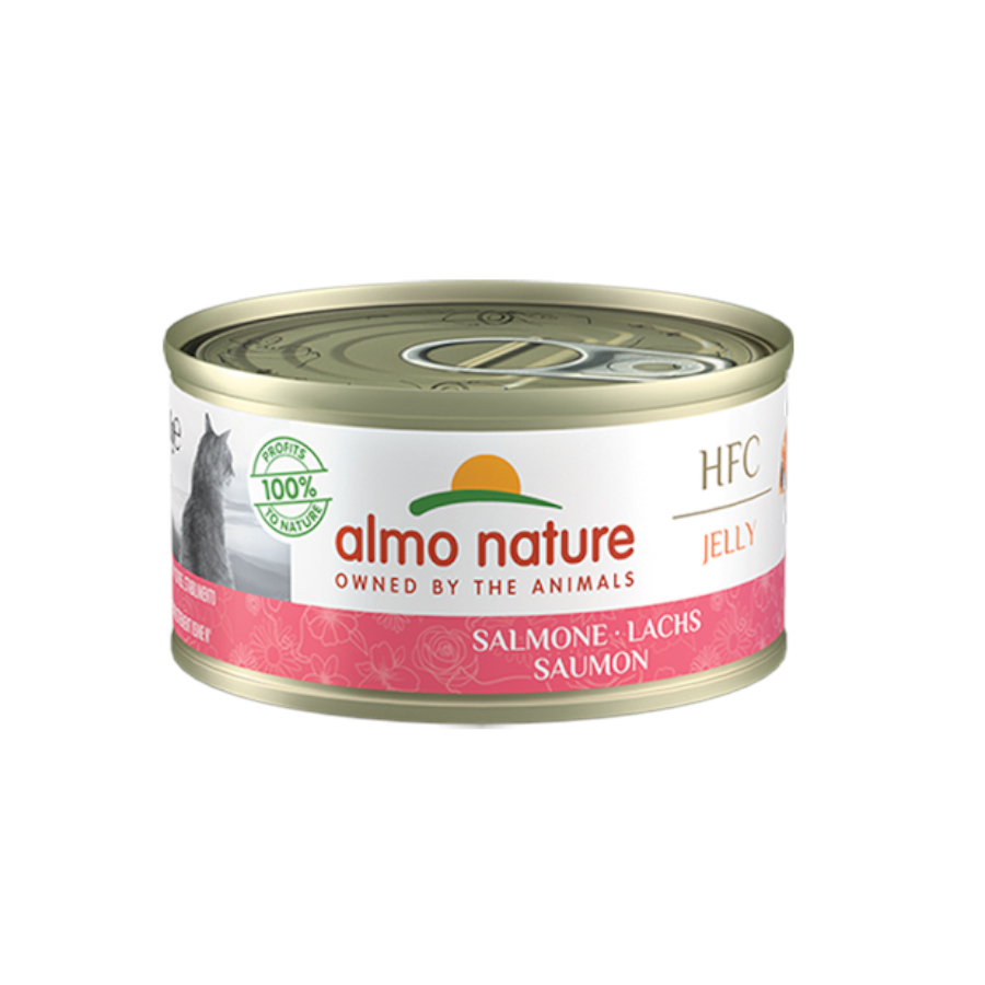 70 g Almo Nature HFC Jelly Salmón en gelatina lata para gatos