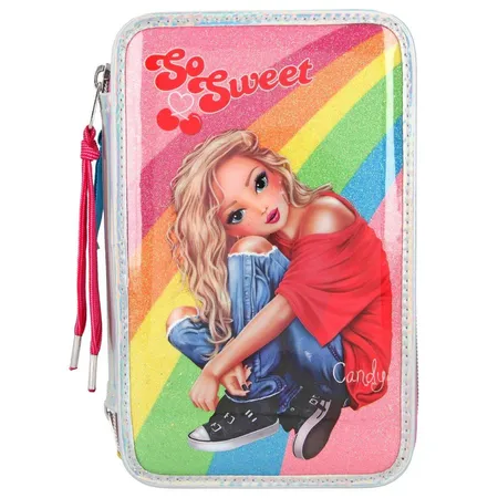Depesche TOPModel 3-Fach Federtasche CHERRY BOMB HOLO